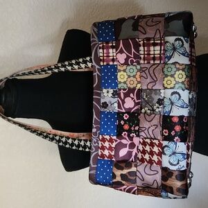 HARVEYS LIMITED EDITION Patchwork Seatbelt Bag Multi Color. Excellent Condition.